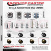 Service Caster 3 Inch Antique Soft Tread Ball Caster – 7/16 Inch Grip Ring Stem, 5PK SCC-GR01S30-DCR-WA-71678-5